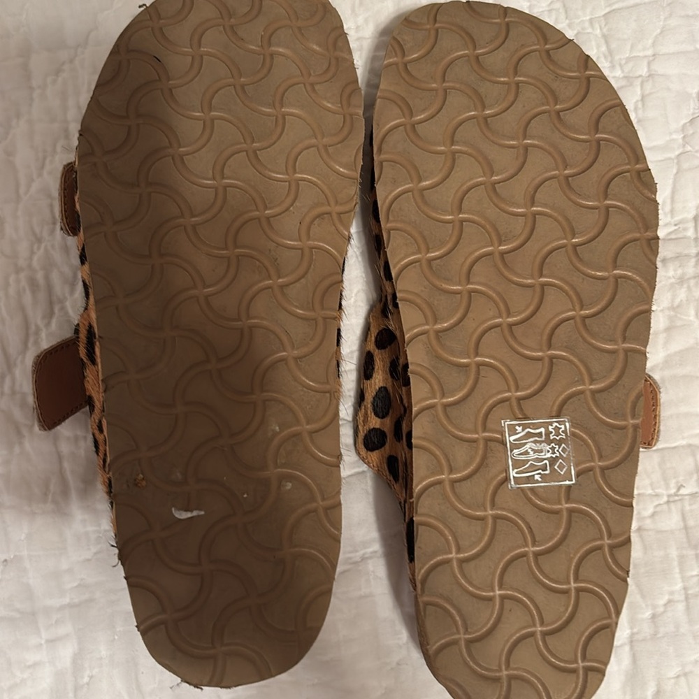 Myra‎ Bag Leopard Print Sandals - Tan and Black - Picture 4 of 9